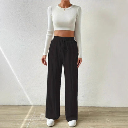 Damen Bequeme Stoffhose mit strukturierter Oberfläche Stalluxe