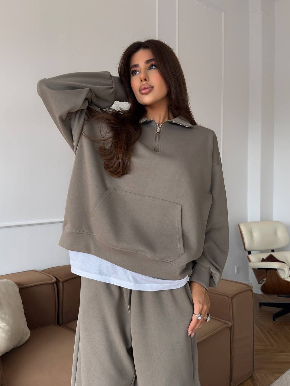 Damen Casual Oversized Hoodie und weite Relax-Hose Set Stalluxe