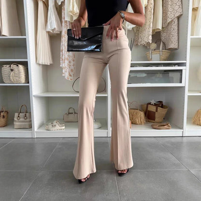 Damen Elegante Flared-Hosen mit hohem Bund und figurschmeichelndem Schnitt Stalluxe