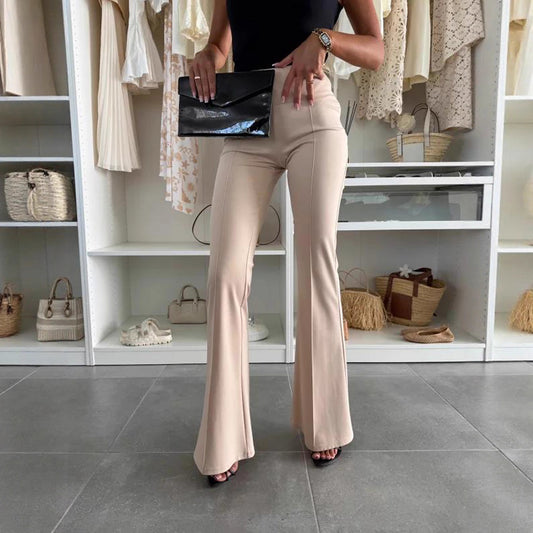 Damen Elegante Flared-Hosen mit hohem Bund und figurschmeichelndem Schnitt Stalluxe