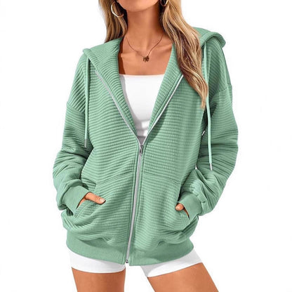 Damen Kapuzenjacke mit strukturiertem Design und praktischen Taschen Stalluxe