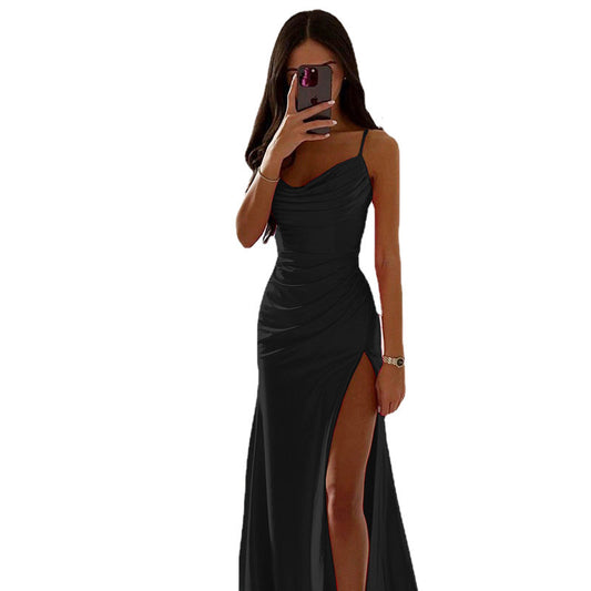 Damen Elegantes Raffung Abendkleid Stalluxe