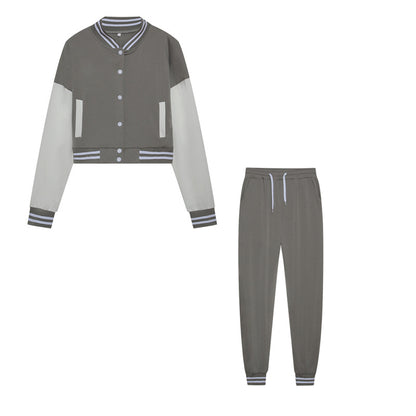 Damen Cozy Cropped Hoodie und Jogginghose Set Stalluxe