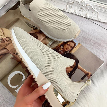 Damen modische Sneakersocke mit atmungsaktiver Mesh-Oberfläche Stalluxe