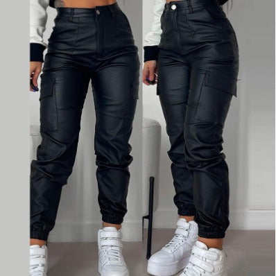 Damen Cargo-Hose mit elastischem Bund und praktischen seitlichen Taschen Stalluxe