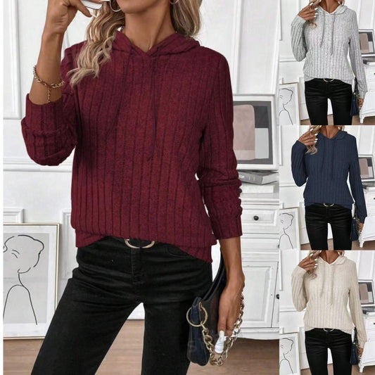 Damen Fleece Kapuzenpulli im Rippdesign Stalluxe