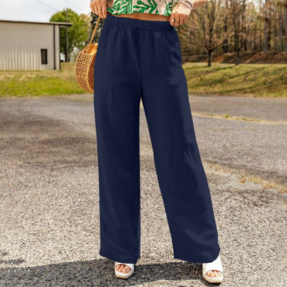 Damen weite Freizeithose mit elastischem Bund und komfortabler Passform Stalluxe