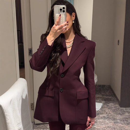 Damen Modischer Blazer mit tailliertem Schnitt Stalluxe