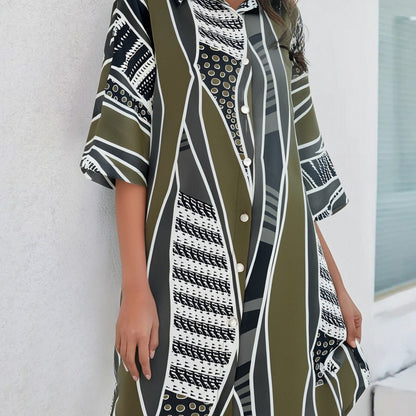 Damen Sommerliches Freizeitkleid mit farbenfrohem Blumenmuster und legerem Schnitt Stalluxe