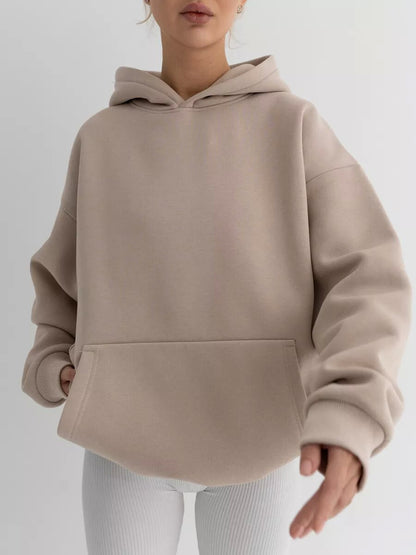 Damen Oversized Hoodie mit praktischem Kangaroo-Taschen-Design Stalluxe