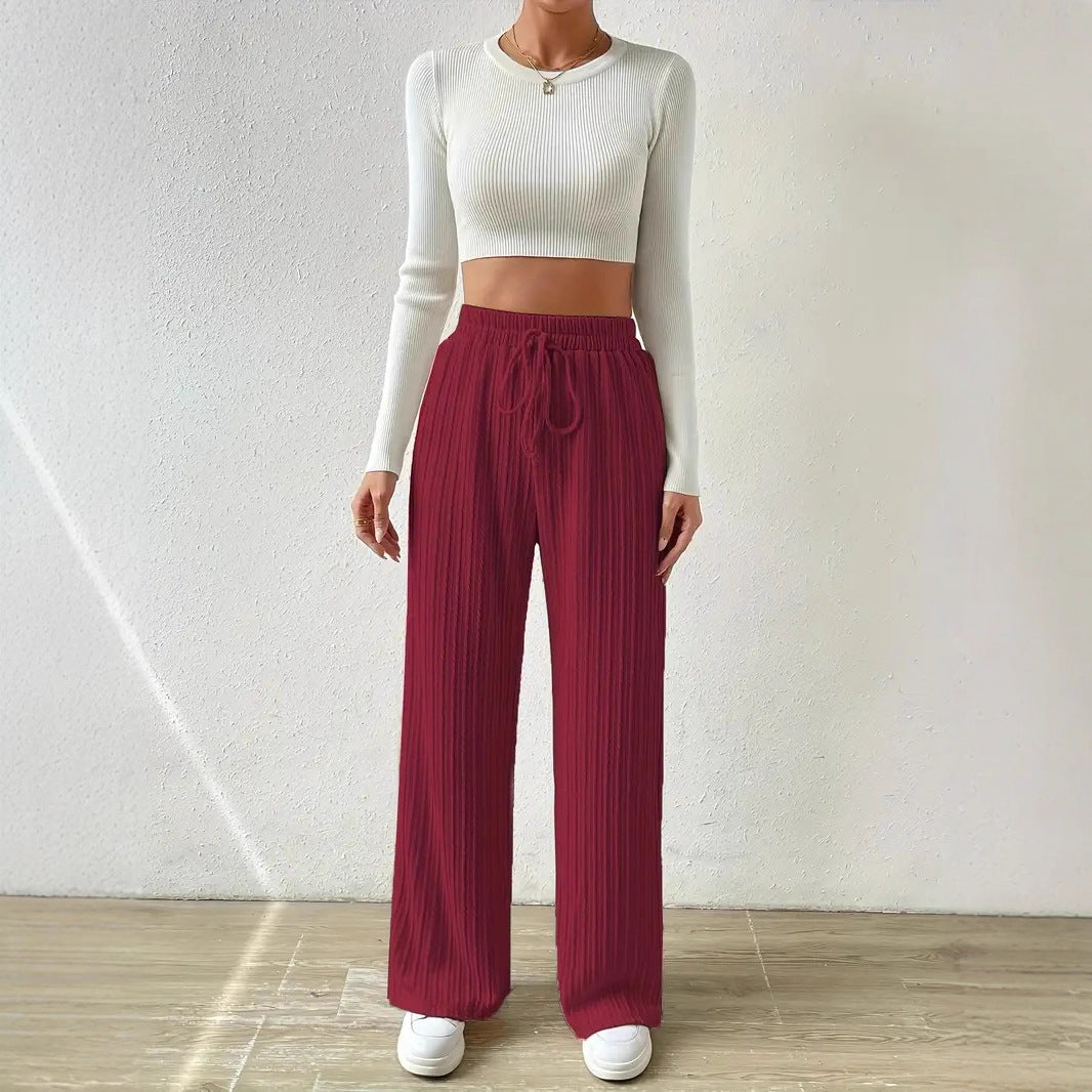 Damen Bequeme Stoffhose mit strukturierter Oberfläche Stalluxe