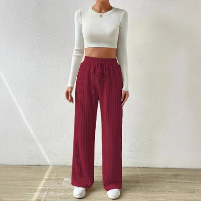 Damen Bequeme Stoffhose mit strukturierter Oberfläche Stalluxe