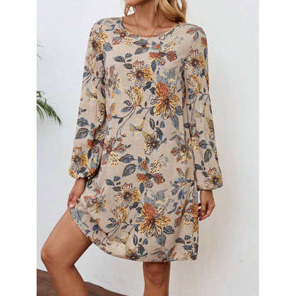 Damen Freizeitkleid im lässigen Schnitt mit floralen Akzenten Stalluxe