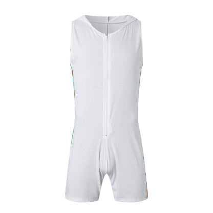 Damen Sportlicher Einteiler mit Kapuze und Reißverschluss Stalluxe