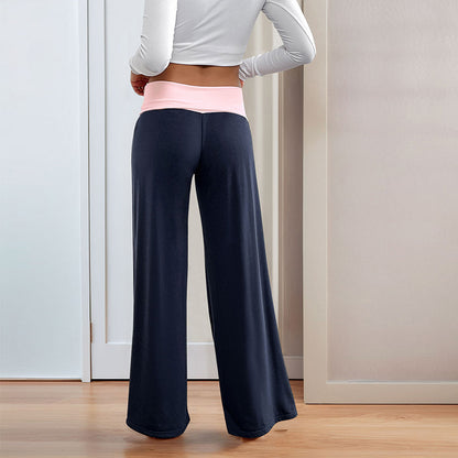 Damen Sportliche Freizeithose mit weitem Bein Stalluxe