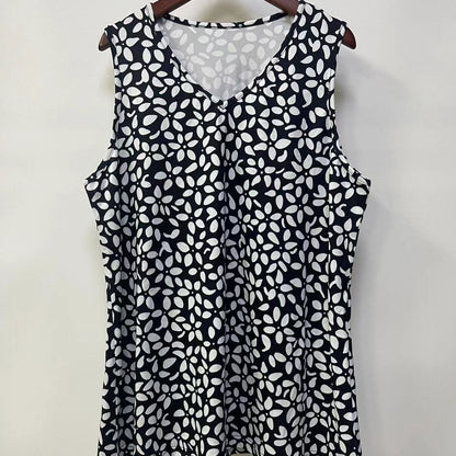 Damen ärmelloses V-Top mit floralem Print und seitlichen Eingrifftaschen Stalluxe