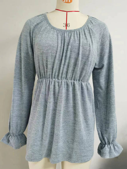 Damen lässiges Blusenshirt mit Raffung Stalluxe