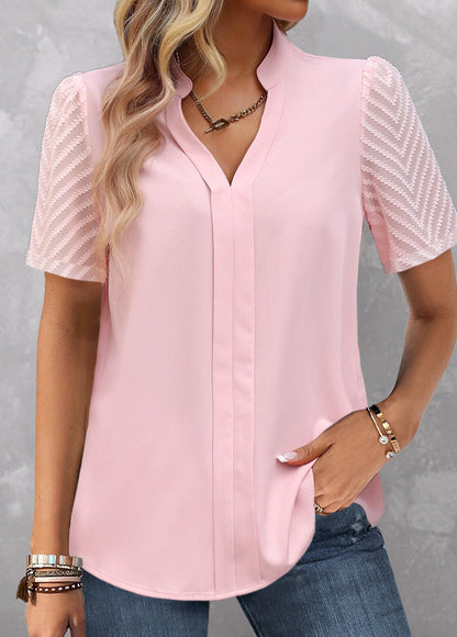 Damen Chic Bluse mit strukturierter Spitze Stalluxe