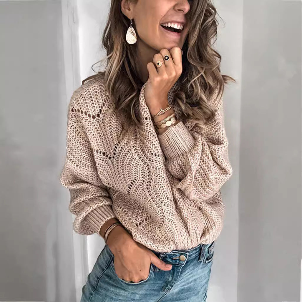 Damen luftiger Strickpullover mit lässigem Schnitt Stalluxe