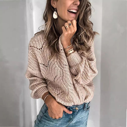 Damen luftiger Strickpullover mit lässigem Schnitt Stalluxe