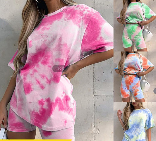 Damen Kombi-Set aus lässigem T-Shirt und sportlichen Shorts Stalluxe