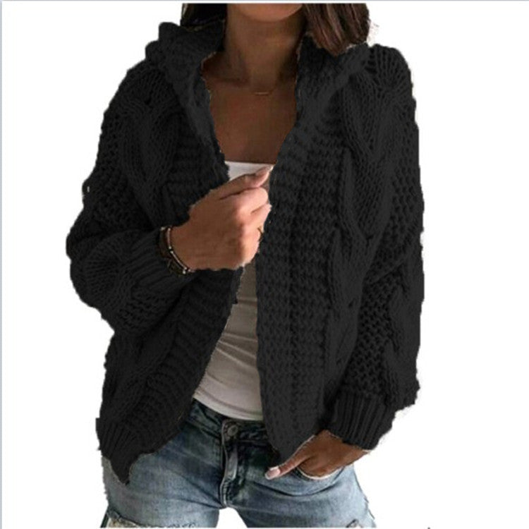 Damen Strickjacke mit voluminösem Zopfmuster und lässigem Schnitt Stalluxe