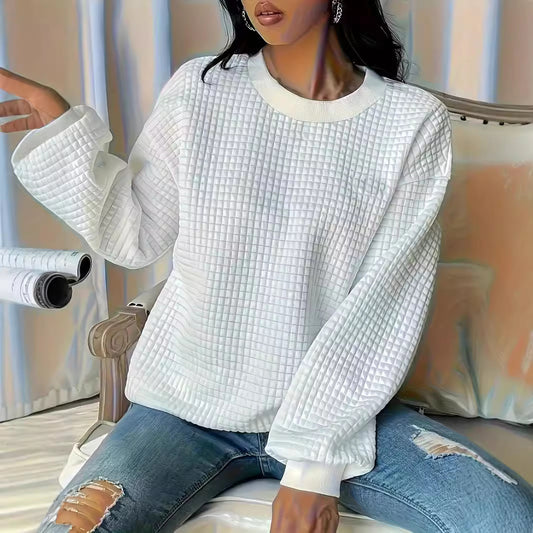 Damen Casual Oversized Pullover mit strukturiertem Design Stalluxe