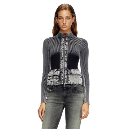 Damen Strickjacke mit denim-inspirierten Taschen und modernem Schnitt Stalluxe