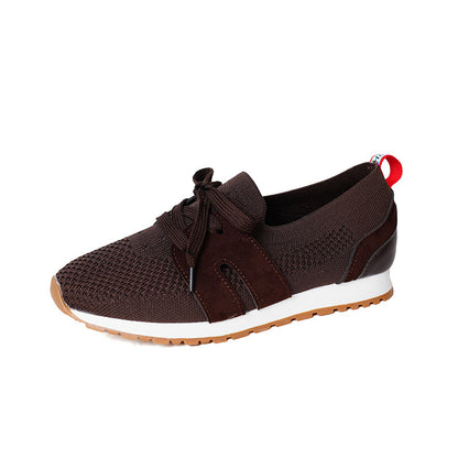 Damen Sportliche Sneakers mit atmungsaktivem Strickoberteil und elastischen Akzenten Stalluxe