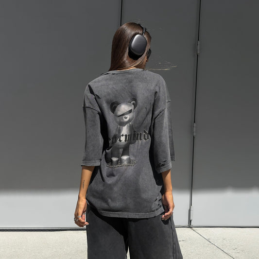 Damen Oversized T-Shirt mit kreativen Grafiken und lässigem Schnitt Stalluxe