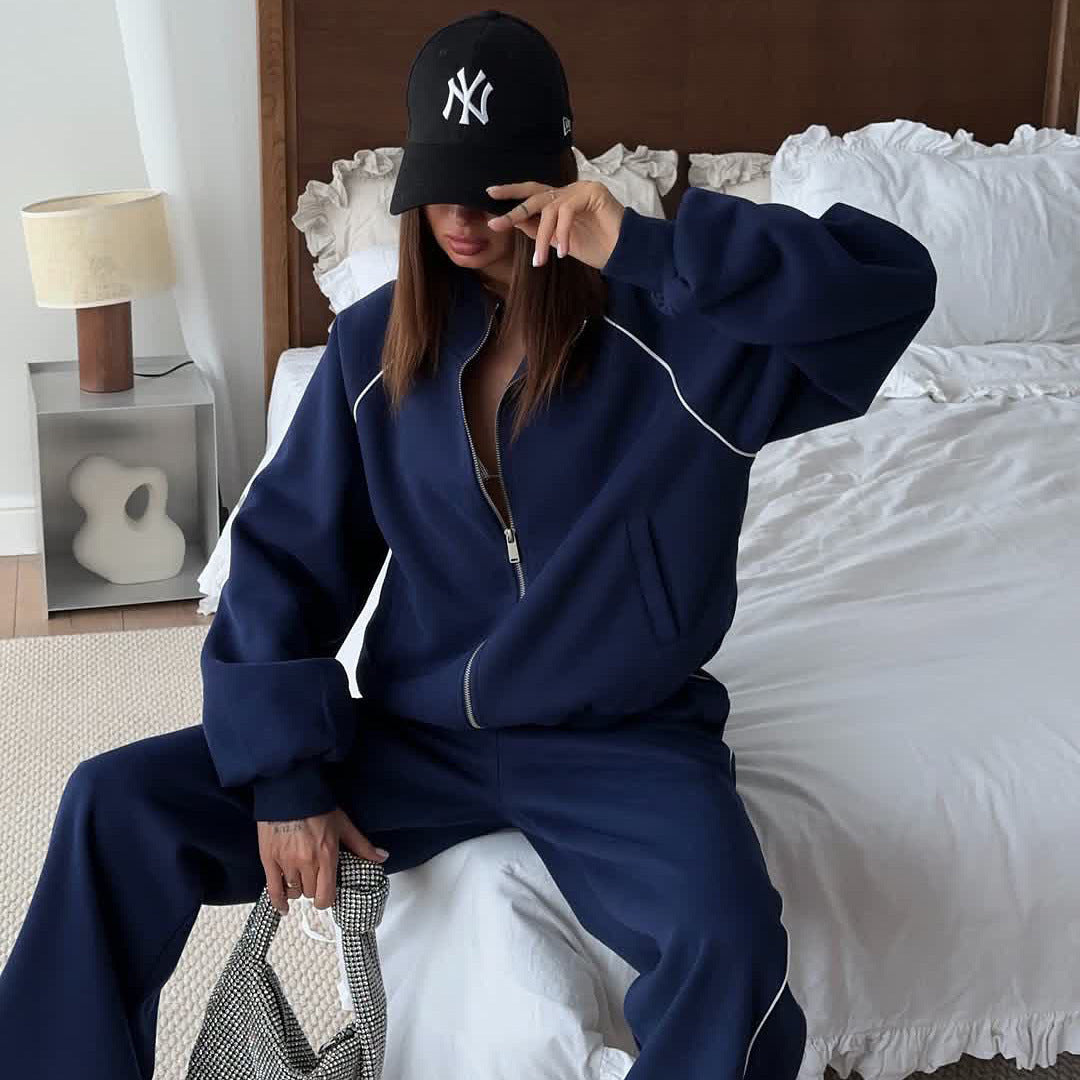 Damen Sportliche Sweatjacke und Jogginghose-Set Stalluxe