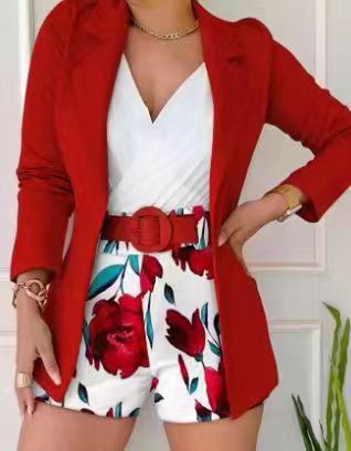 Damen Blazer mit tailliertem Schnitt und modischem Gürtel Stalluxe