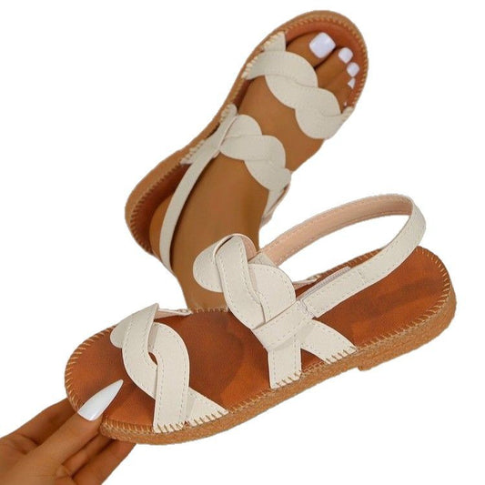 Damen Strandsandalen mit modischem Flechtdesign und komfortablem Fußbett Stalluxe