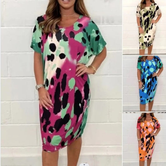 Damen Midikleid mit modernem Animal-Print und weichem Stretchmaterial Stalluxe