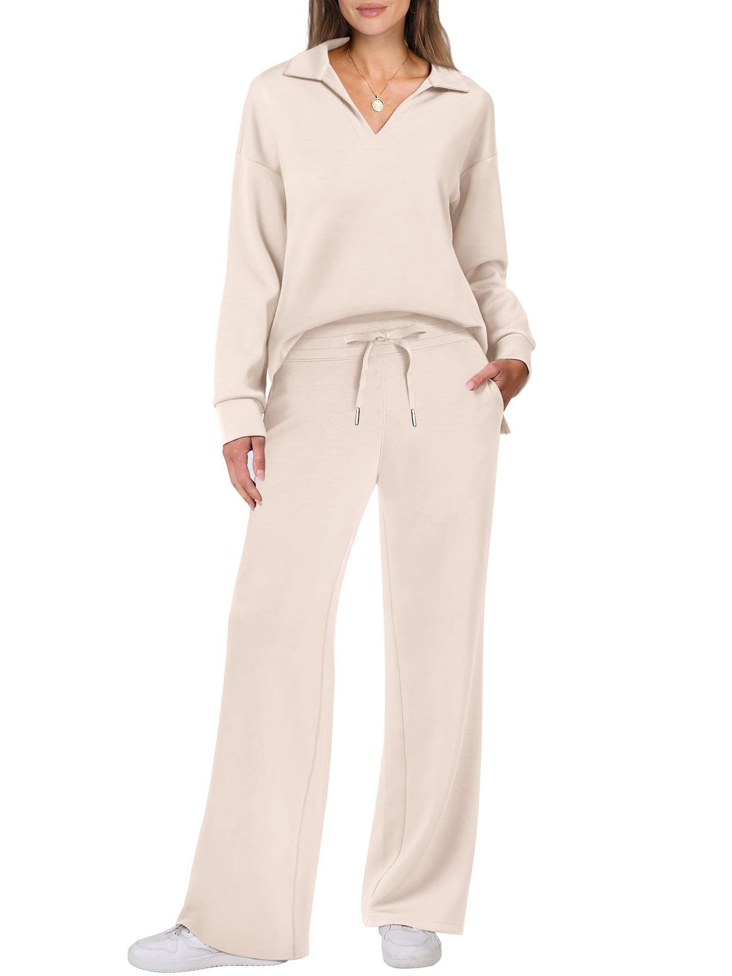 Damen Elegante Sportliche Freizeitgarnitur mit weitem Schnitt Stalluxe