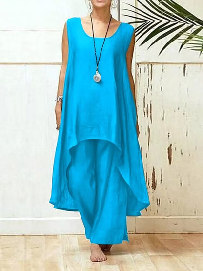Women's Flowy Tunic Maxi Jumpsuit Stalluxe