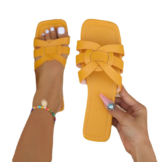 Damen Bequeme Riemen-Sandalen mit modischem Flechtdesign Stalluxe