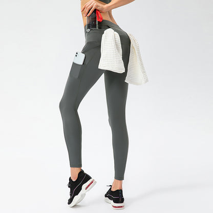 Damen Sportleggings mit integrierten Taschen und hohem Bund für optimalen Halt Stalluxe