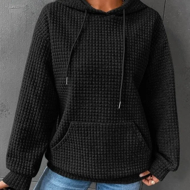 Damen luftiger Hoodie mit strukturiertem Gewebe und Kapuze Stalluxe