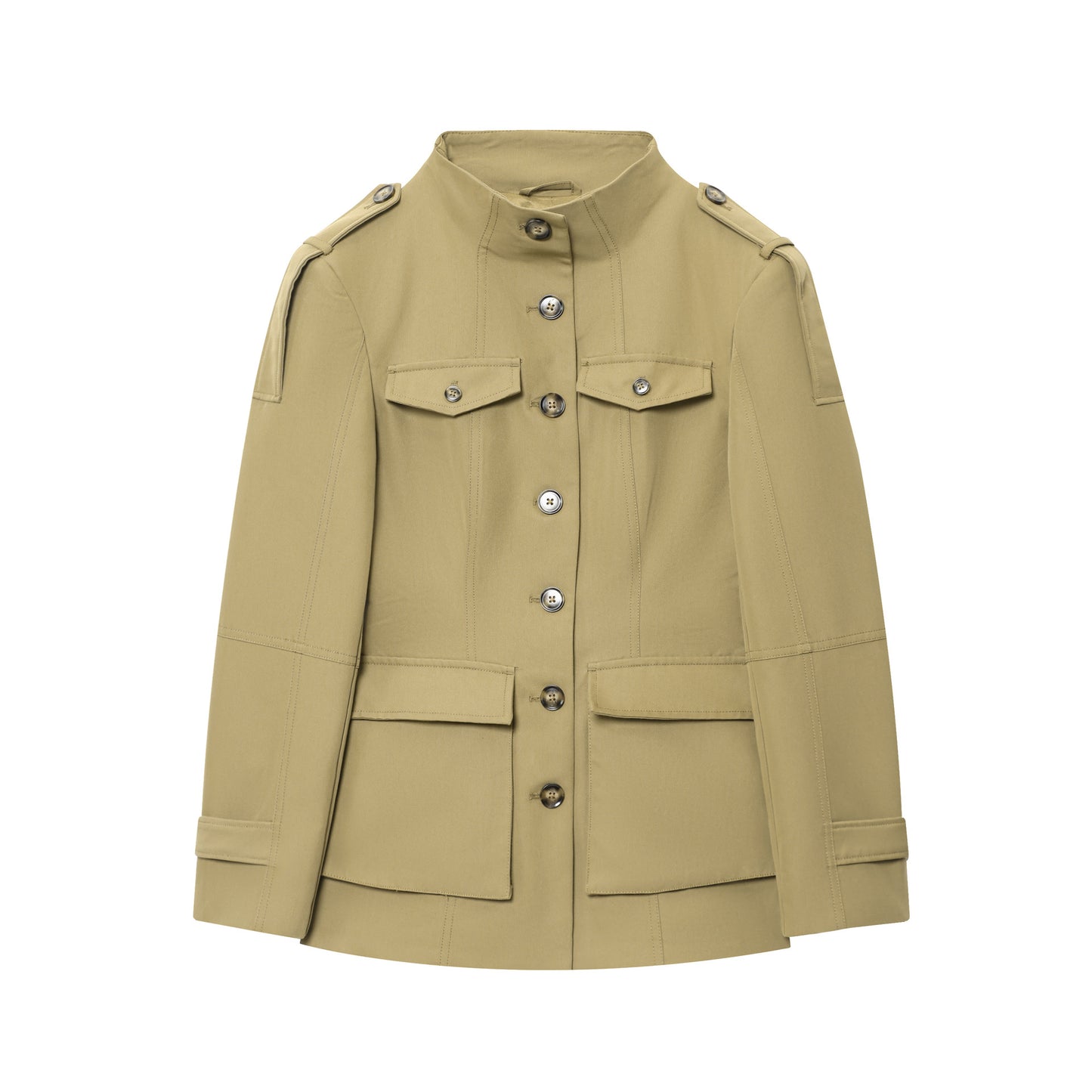 Damen modische Utility-Jacke mit praktischen Taschen und betonten Schulterdetails Stalluxe