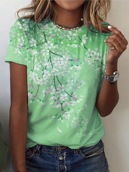 Damen T-Shirt mit floralem Druck Stalluxe