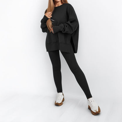 Damen Bequemes Oversized Sweatshirt mit lässigem Schnitt und passenden Leggings Stalluxe