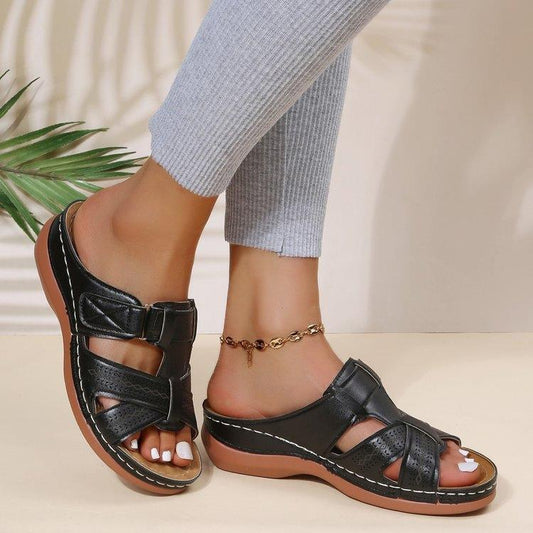Damen Komfortable Riemensandalen mit anatomischem Fußbett Stalluxe