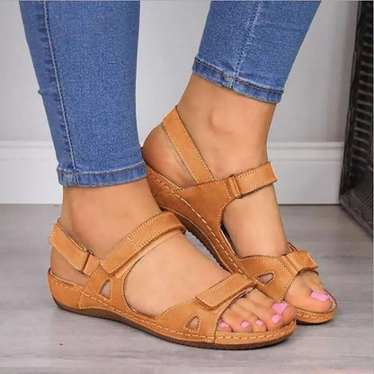 Damen Bequeme Riemensandaletten mit ergonomischer Sohle Stalluxe