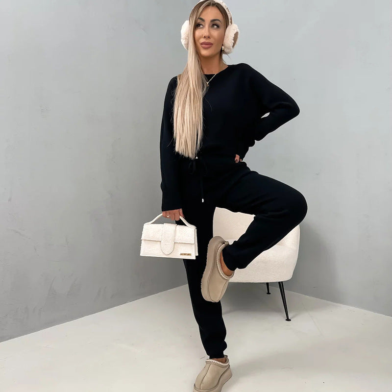 Damen Relaxed-Fit Fleeceanzug mit Kordelzug und praktischen Taschen Stalluxe