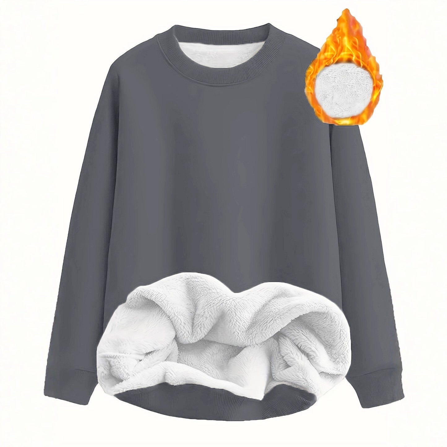 Damen Wärmendes Sweatshirt mit flauschigem Innenfutter Stalluxe