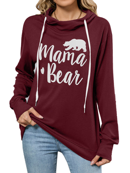 Damen lässiger Kapuzenpullover mit beschriftetem Design Stalluxe
