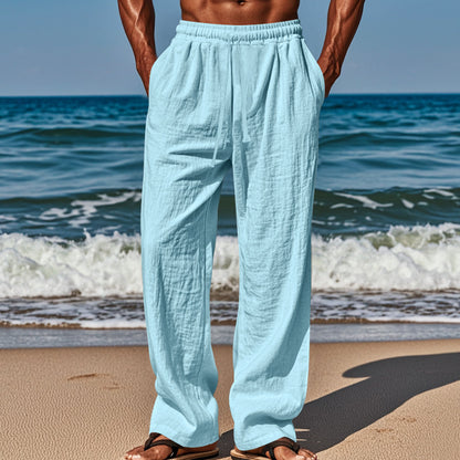Herren luftige Strandhose mit elastischem Bund und praktischen Taschen Stalluxe