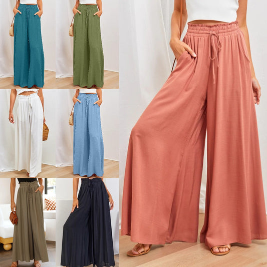 Women's Bohemian Style Maxi Skirt with Drawstring Waist Stalluxe