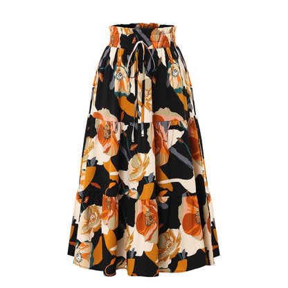 Damen Midirock mit floralem Design Stalluxe